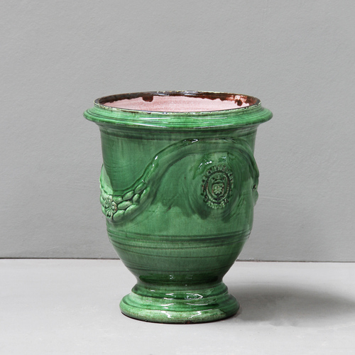 Green Anduze Noisy Urn- D28cm x  H32cm