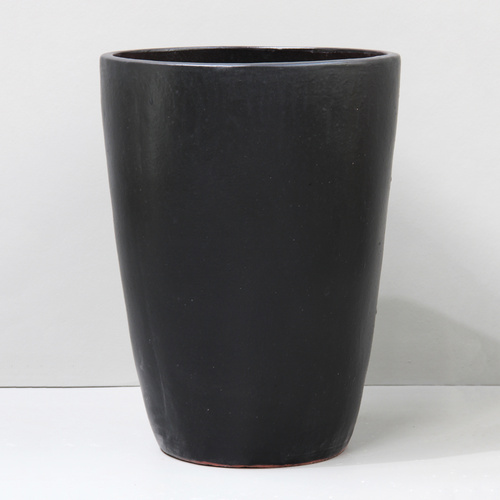 Matt Black Tall Crucible Pot