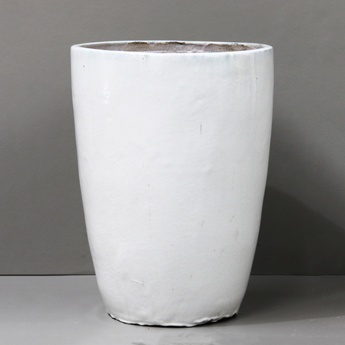 White Tall Crucible Pot