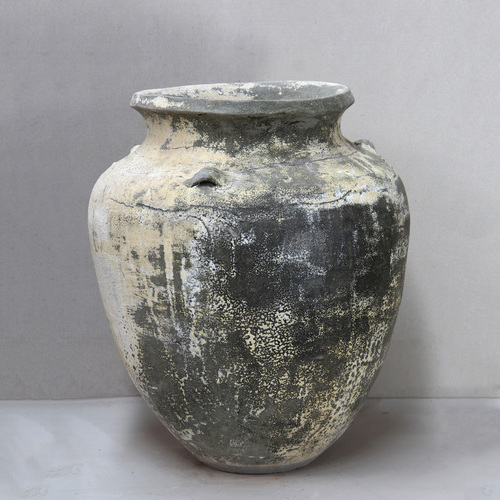 Green White Modern Burma Jar - D73cm x H86cm