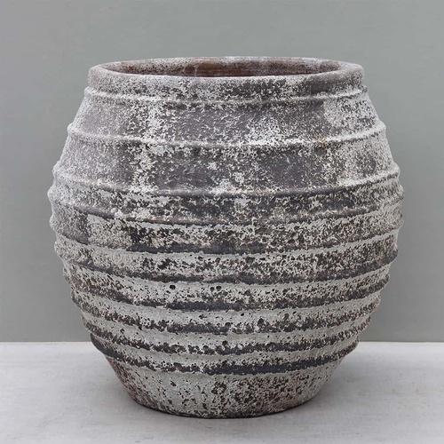 White Ring Jar - D85cm x H80cm