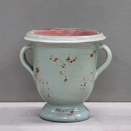 Celadon Two Handles Jar - D28cm not inc handles  x H32cm